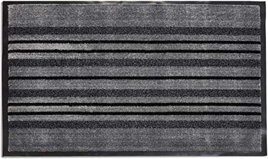 AmazonBasics Door Mat with Lawn Stripes, 40 x 60 cm, Indoor/Outdoor