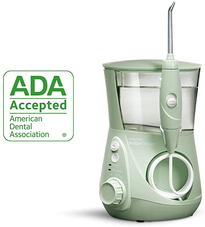 Waterpik Water Flosser Electric Dental Countertop Oral Irrigator for Teeth - Aquarius Professional, WP-668 Mint Green