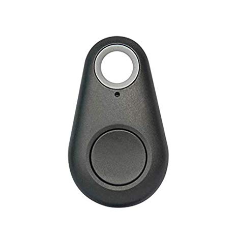 Smart Key Finder Bluetooth Locator Pet Tracker Wireless Anti-Lost Sensor Remote Selfie Shutter Seeker for Kids Bag Wallet Keys Luggage with Control Alarm (Drop Black)