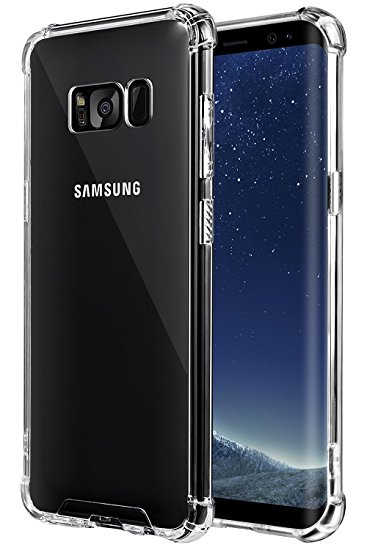 Galaxy S8 Case,Airsspu [Scratch Resistant] Crystal Clear Slim Layer Armor Soft PC TPU Protective Case 360 Full Body Shockproof Heavy Duty Protection for Samsung Galaxy S8 2017 (Clear)