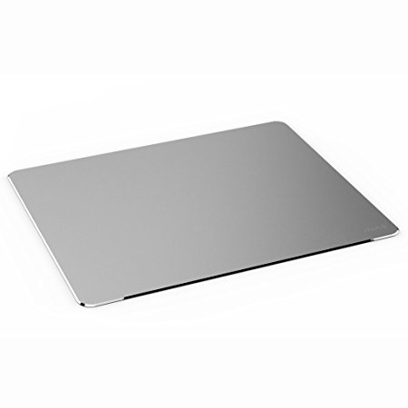 Mosiso Mouse Pad, Aluminum Alloy Gaming Mousepad with Fast and Accurate Control Non-Slip Rubber Base for Macbook, iMac, Notebook, PC and Laptop Computer, Silver