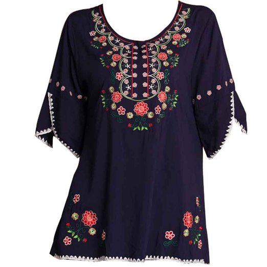 Ashir Aley Girls Embroidered Peasant Tops Mexican Bohemian Blouses