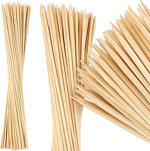 MalloMe XL Bamboo Skewers 30 Inch 100 pcs - 5mm Thick Bamboo Sticks - Heavy Duty Wooden Shish Kabob Skewers for Grilling - for Kebab BBQ Grill Hot Dog, Candy Apple Smores Sticks Wood Skewer Appetizers