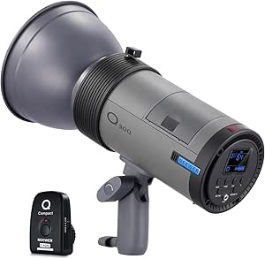 NEEWER Q300 300Ws 2.4G Outdoor Studio Flash with Q Compact Wireless Trigger, 7800mAh Li ion Battery Powered Strobe Light Photography Cordless Monolight with 1000 Full Power Flash 0.4~2.5s Recycle