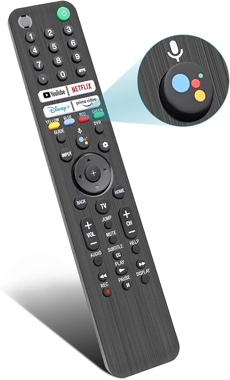 Premium Voice Remote for Sony Smart TVs That Support Voice Control, Including Sony BRAVIA XR/XBR/KD Series 4K LED OLED Google/Android TVs. Sustainability. 1 Year Full Warranty.