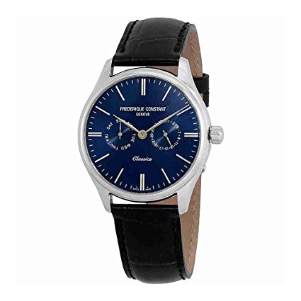 Frederique Constant Classics blue Dial Leather Strap Men's Watch FC259bNT5b6