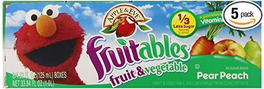 Apple & Eve Fruitables, Pear Peach 4.23 oz. , 40 Count