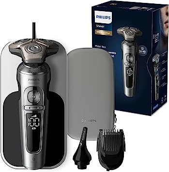 Philips Shaver Series 9000 Prestige Wet and Dry Electric Shaver for Men with SkinIQ (Model SP9871/22)