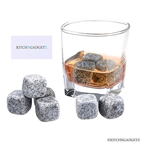 Whiskey Chilling Stones - 9-pack - Keeps Your Drink Cool Without Watering it Down and Killing the Flavor with Ice Cubes - Whiskey Cooling Rocks Preserve The Taste - Non Scratching