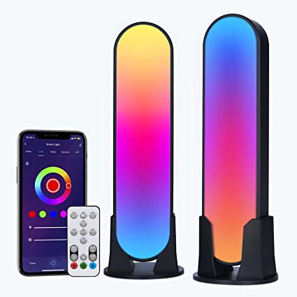 WiFi Smart LED Light Bars, Work with Alexa and Google Assistant, TV Ambient Lighting, RGB WiFi Play Light Bars with Scene Modes and Music Modes for Gaming, Movies, PC, TV, Room Decoration
