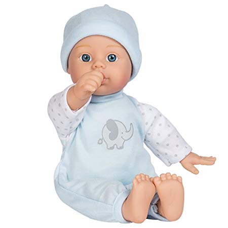 Adora Sweet Baby Boy - Peanut Doll Washable Soft Body Vinyl Play Toy Gift 11-inch Light Skin and Blue Eyes for Children Age 1