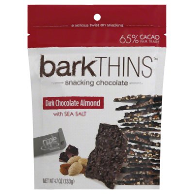 Bark Thins Snacking Chocolate Dark Chocolate Almond with Sea Salt -- 4.7 oz