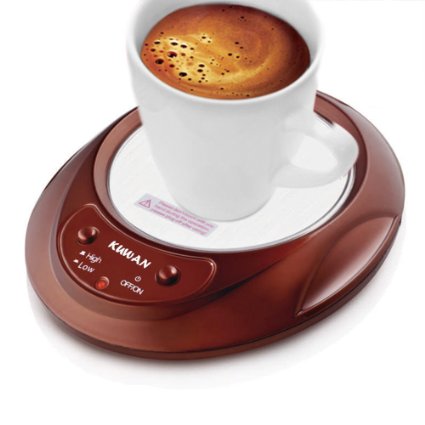 KUWAN Coffee Warmer Desktop Beverage Warmer Electric Mug Cup Warmer Tea Milk for Office Home 110V 11W (Coffee)