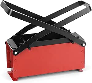 QWORK Newspaper Briquette Maker, Heavy Duty Steel Paper Log Maker for Fireplace Bricks, Cost-Saving and Compact Design