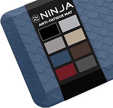 Ninja Brand Premium Floor Comfort Mat, Ergonomically Engineered, Extra Support Floor Pad, Commercial Grade Rug for Kitchen, Gaming, Office Standing Desk Mats, 20x32 Inches, Midnight Blue