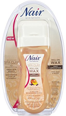 Nair Brazilian Spa Clay Roll-On Wax, 5.7 Oz