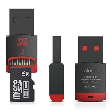 elago Nano Mobile Micro SD Reader (Not included micro SD card) (Black / Red)