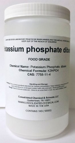 Potassium Phosphate, Dibasic Food Grade 1kg (1000g) Jar