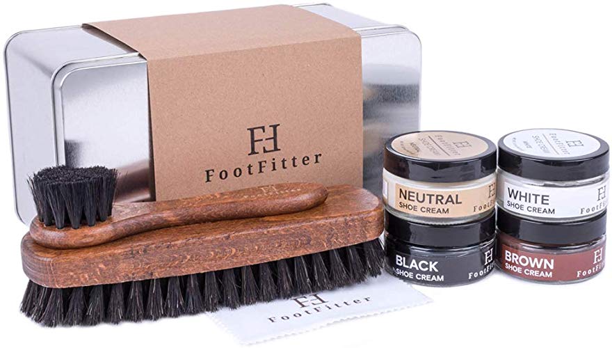 FootFitter Shoe Shine Detailing Set - Complete Shoe Care Set in Gift Tin!