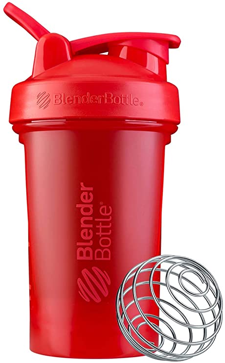 BlenderBottle Classic V2 Shaker Bottle Perfect for Protein Shakes and Pre Workout, 20-Ounce, Red