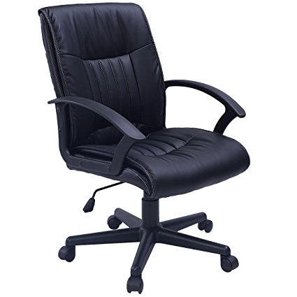 Giantex Executive Ergonomic Office Desk Sports Chair Luxury Computer Chair Pu Leather