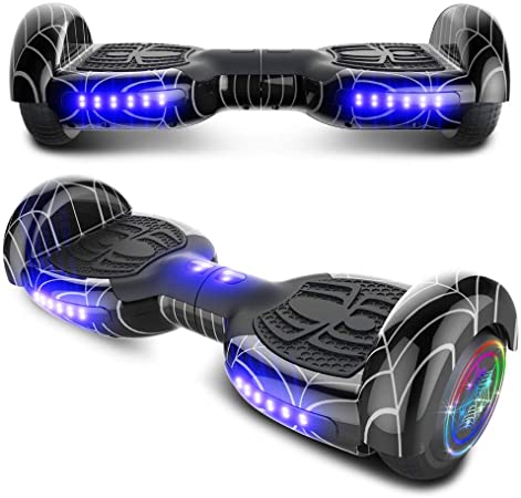 TPS 6.5" Spider Web Edition Hoverboard Self Balancing Scooter with Colorful LED Wheel Lights - UL2272 Certified