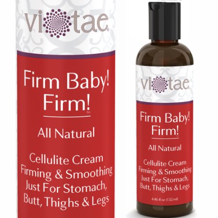 100% Natural Cellulite Cream, Firming & Smoothing Treatment Just For Stomach, Butt, Thighs & Legs - 'Firm Baby! Firm!' - Intensive Therapy For Tough, Problem Areas - 4.46oz