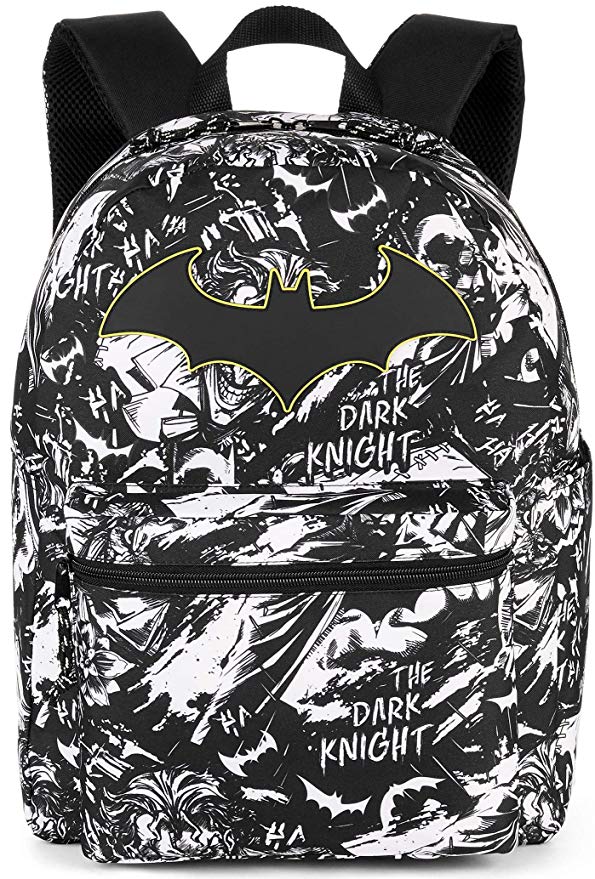 Batman Comic 16inch Backpack The Dark Knight All Over Print Bag