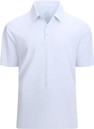 Alex Vando Mens Seamless Golf Shirt Moisture Wicking Quick-Dry Tailored Fit Polo Shirts