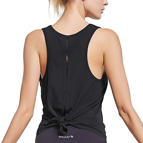 BALEAF Tank Tops Yoga Running Activewear Open Back Workout Loose Fit Soft Shirts for Women