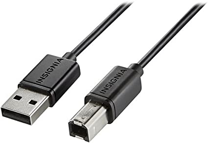 Insignia - 10' USB 2.0 A-Male-to-B-Male Cable - Black