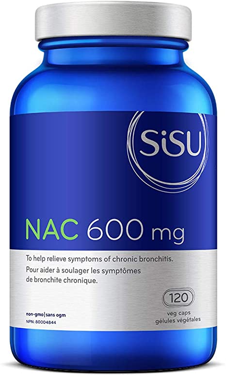 Sisu - Nac 600 mg - Helps reduce symptoms of respiratory infection and supports the immune system - 120 Vegetarian Capsules