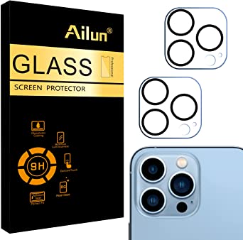 Ailun Camera Lens Protector for iPhone 13 Pro 6.1" ＆ iPhone 13 Pro Max 6.7",Tempered Glass,9H Hardness,Ultra HD,Anti-Scratch,Easy to Install,Case Friendly [Does not Affect Night Shots]