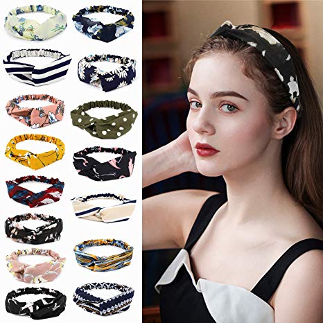 Magicfly 8 PCS Wide Headbands Knot Turban Hair Bands for Women and Girls (SET 3)