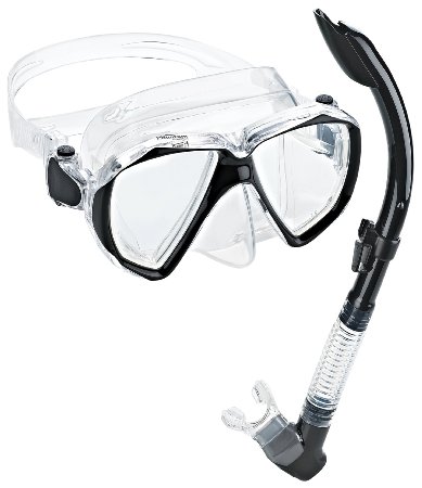 Phantom Aquatics Velocity Scuba Snorkeling Mask Snorkel Set
