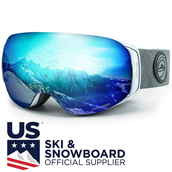 WildHorn Outfitters Roca Ski Goggles & Snowboard Goggles- Premium Snow Goggles for Men, Women and Kids. Features Quick Change Magnetic Lens System with Integrated Clip Lock.