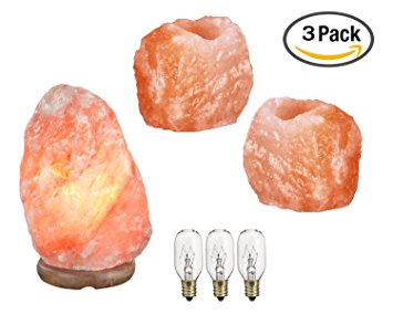 Crystal Salt Lamps Himalayan Salt Lamp, 2 Tea Light Candle Holders Air Purifier And Ionizer 25 Watt Bulbs, XX-LARGE lamps (10 - 12 lb Salt Lamp), 8 - 10"