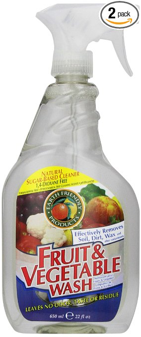 Earth Friendly Products Fruit and Vegetable Wash, 22-Ounce (Pack of 2)