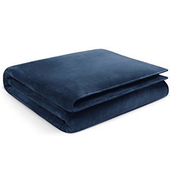 Restorology Weighted Blanket - Hypoallergenic Ultra Plush - Multiple sizes for Children & Adults. Great for Anxiety, ADHD, Autism, OCD, and Sensory Processing Disorder - 18LB - 60" x 80" - Navy