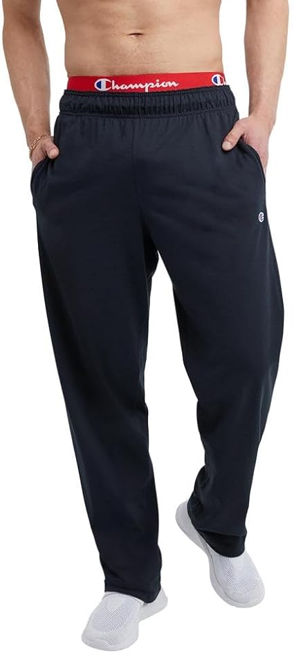 Champion mens Pants, Everyday Cotton, Lightweight Open-hem Lounge Pants for Men (Reg. Or Big & Tall)Track Pants