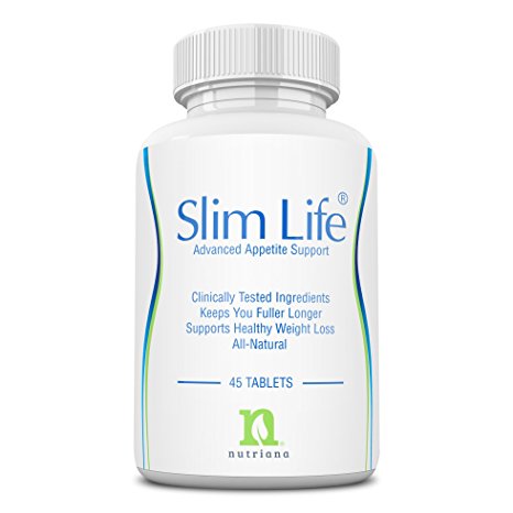 Slim Life Natural Weight Loss Supplement – Appetite Suppressant | Clinically Studied To Feel Full Longer | Eat Less Calories | All Natural Ingredients | Works Fast | Diet Pills | Metabolism Booster