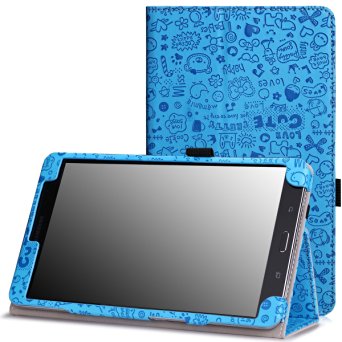 Moko Samsung Galaxy Tab PRO 8.4 Case - Slim Folding Cover Case for Galaxy TabPRO 8.4 Android Tablet, Cutie Charm BLUE (With Smart Cover Auto Wake / Sleep. WILL NOT Fit Samsung Galaxy Tab 4 8.0)