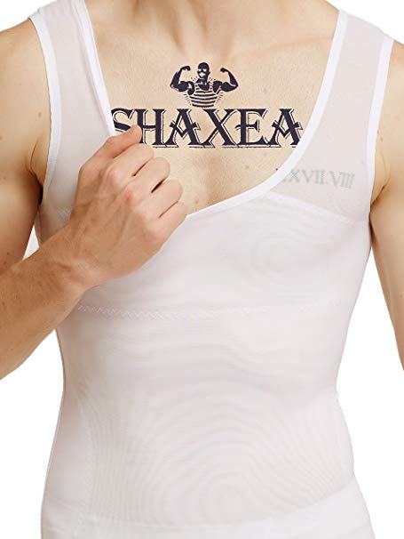Shaxea Slimming Body Shaper for Men, Tummy Control and Gynecomastia Compression Undershirt