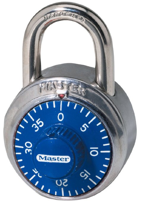 Master Lock 1506D 1-7/8in Combination Lock; Blue Dial Padlock