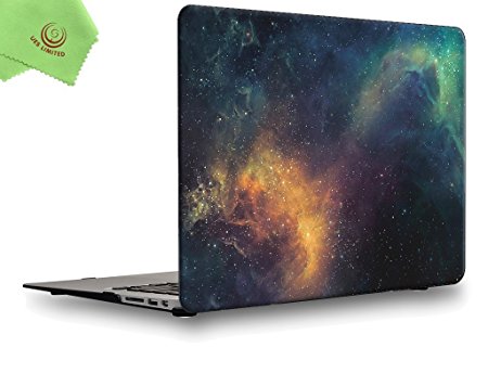 UESWILL Air 11-inch Galaxy Pattern Hard Shell Case Cover for MacBook Air 11" (Model:A1370/ A1465)   Microfibre Cleaning Cloth,Nebula/Green