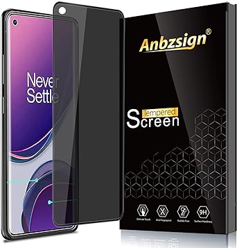 Anbzsign [2 Pack] OnePlus 9 / OnePlus 9R Privacy Screen Protector, Full Coverage Anti-Spy 9H Hardness Tempered Glass