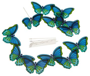 Wilton 120-1174 Dimensional Cool Butterfly Cake Side Picks, 12 Count