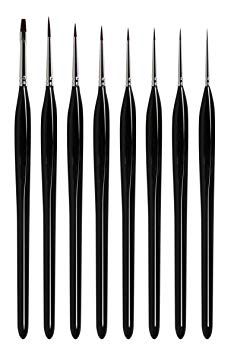 Pro Arte Series MP Fine Detail Paint Brushes For Miniature Model Painting and Nail Art (Complete Set)