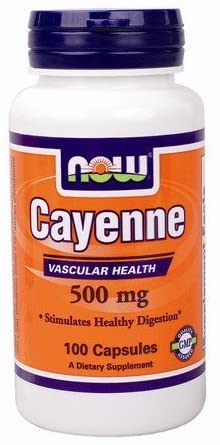 Now Foods Cayenne, 100 caps / 500 mg (Pack of 2)