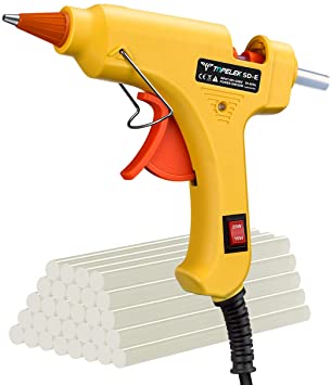 Hot Glue Gun, TopElek Upgraded 15W/25W Dual Temp Mini Glue Gun with 30pcs Glue Sticks, High Temp Melt Glue Gun, Anti-hot Cover for DIY School Craft Projects, Home Quick Repairs, Festival Decoration